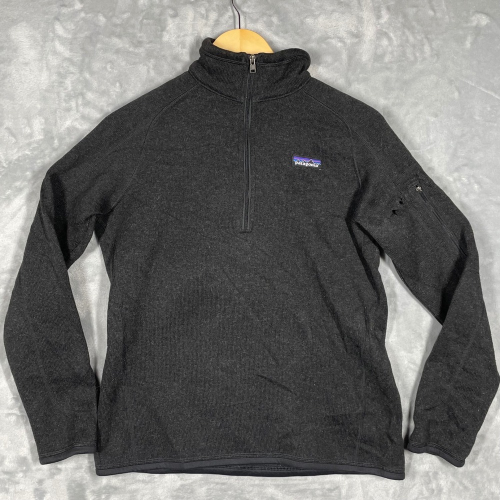 Patagonia Better Sweater 1/4 Zip Fleece Mens Medium Gray 25617 FA16